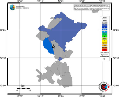 Mappa EMS - territori comuni