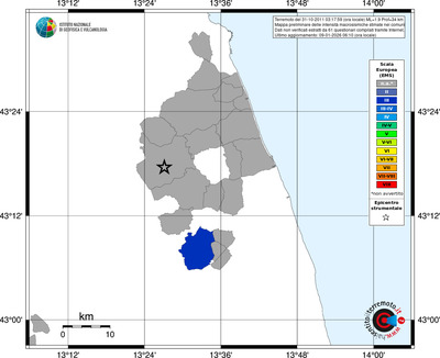 Mappa EMS - territori comuni