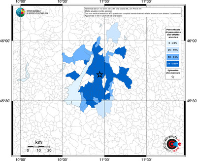 Mappa territorio comunale con almeno 3 questionari