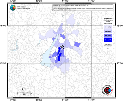 Mappa territorio comunale con almeno 3 questionari