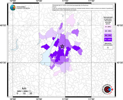 Mappa territorio comunale con almeno 3 questionari