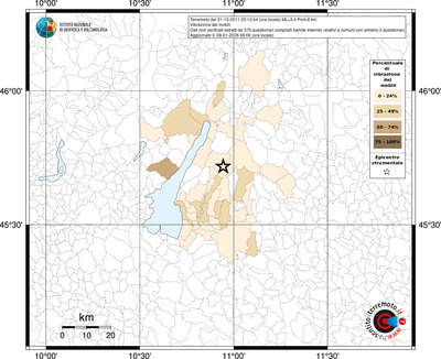 Mappa territorio comunale con almeno 3 questionari