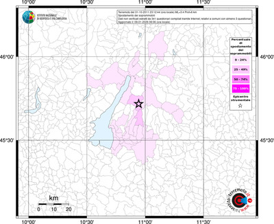 Mappa territorio comunale con almeno 3 questionari