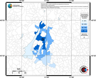 Mappa territorio comunale con almeno 3 questionari