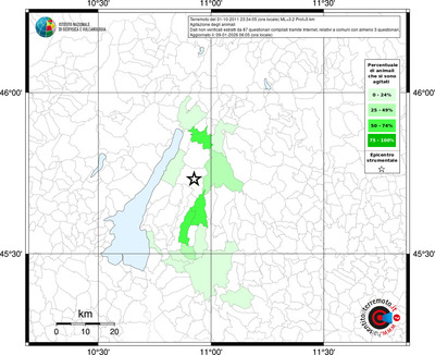 Mappa territorio comunale con almeno 3 questionari