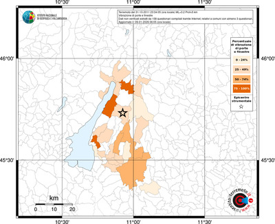 Mappa territorio comunale con almeno 3 questionari