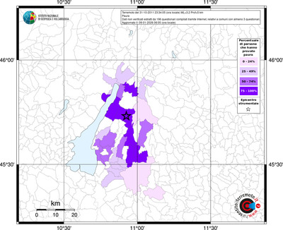 Mappa territorio comunale con almeno 3 questionari