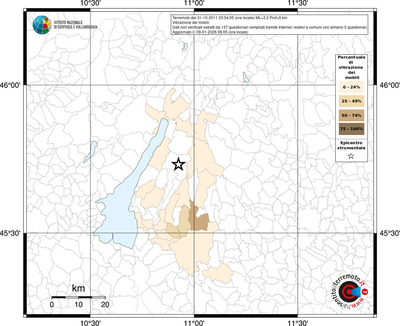 Mappa territorio comunale con almeno 3 questionari