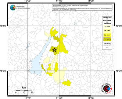 Mappa territorio comunale con almeno 3 questionari