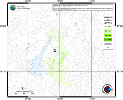 Mappa territorio comunale con almeno 3 questionari