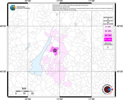 Mappa territorio comunale con almeno 3 questionari