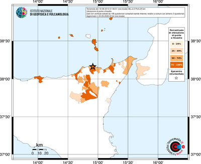 Mappa territorio comunale con almeno 3 questionari