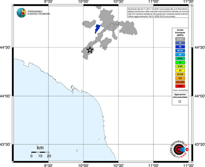 Mappa EMS - territori comuni