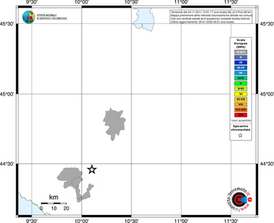 Mappa EMS - territori comuni