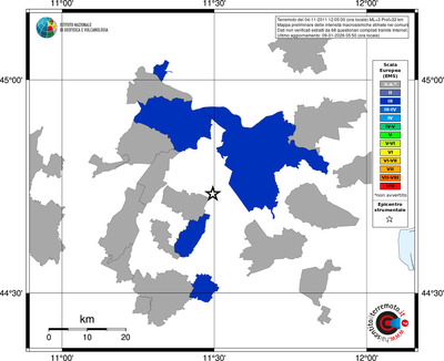 Mappa EMS - territori comuni