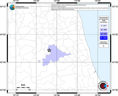 Mappa territorio comunale con almeno 3 questionari