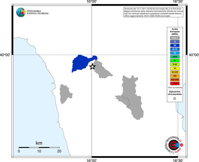 Mappa EMS - territori comuni