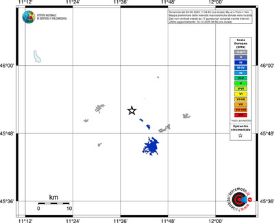 Mappa EMS - territori località