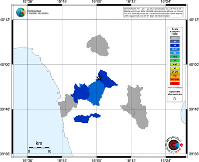 Mappa EMS - territori comuni