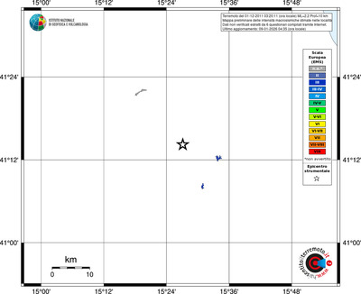 Mappa EMS - territori località
