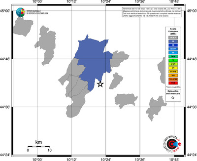 Mappa EMS - territori comuni