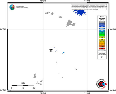 Mappa EMS - territori località