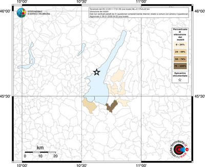 Mappa territorio comunale con almeno 3 questionari