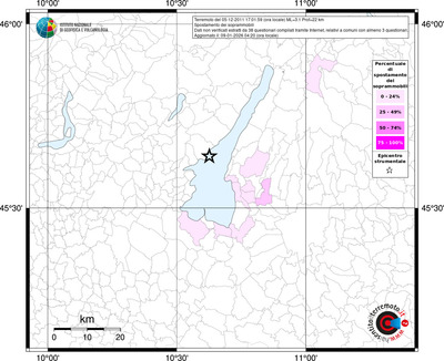 Mappa territorio comunale con almeno 3 questionari