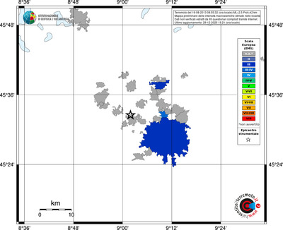 Mappa EMS - territori località