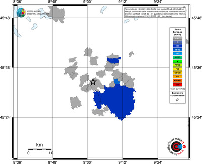 Mappa EMS - territori comuni