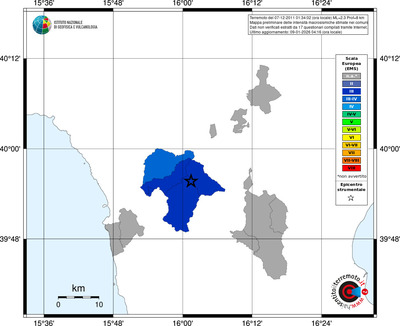 Mappa EMS - territori comuni