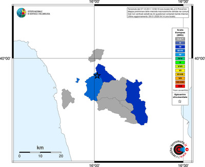Mappa EMS - territori comuni