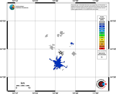 Mappa EMS - territori località