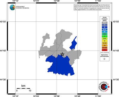 Mappa EMS - territori comuni