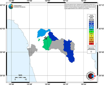 Mappa EMS - territori comuni