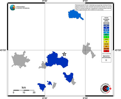 Mappa EMS - territori comuni