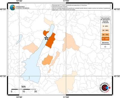 Mappa territorio comunale con almeno 3 questionari