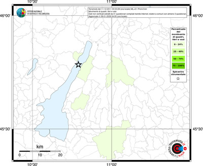 Mappa territorio comunale con almeno 3 questionari