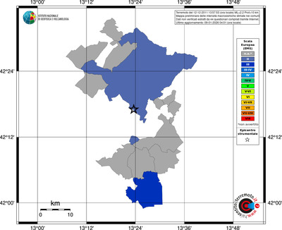 Mappa EMS - territori comuni