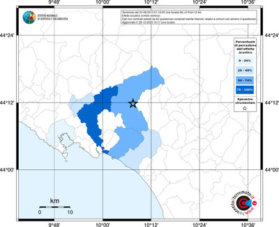 Mappa territorio comunale con almeno 3 questionari