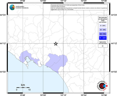 Mappa territorio comunale con almeno 3 questionari