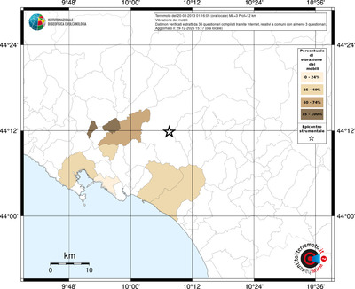 Mappa territorio comunale con almeno 3 questionari