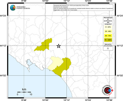 Mappa territorio comunale con almeno 3 questionari