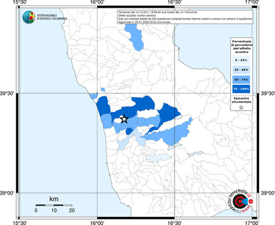 Mappa territorio comunale con almeno 3 questionari