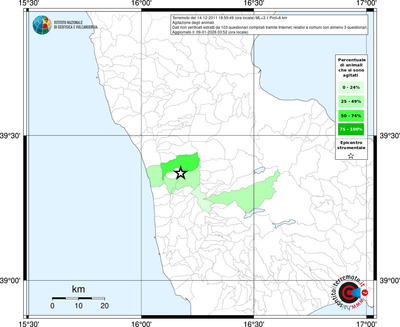 Mappa territorio comunale con almeno 3 questionari