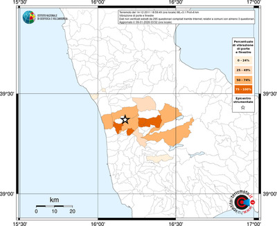 Mappa territorio comunale con almeno 3 questionari