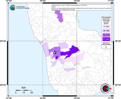 Mappa territorio comunale con almeno 3 questionari