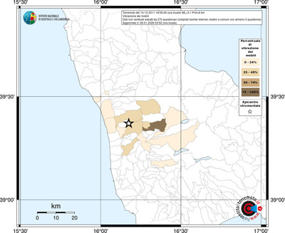 Mappa territorio comunale con almeno 3 questionari