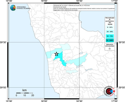 Mappa territorio comunale con almeno 3 questionari