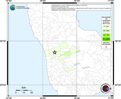 Mappa territorio comunale con almeno 3 questionari